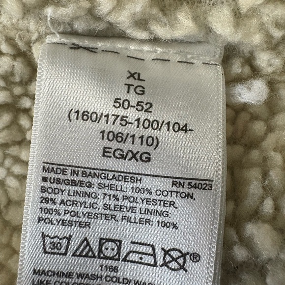 GAP Soft Denim Sherpa Button Front Jacket w Patch Pockets 1 Inner Pocket. XL - Picture 9 of 16